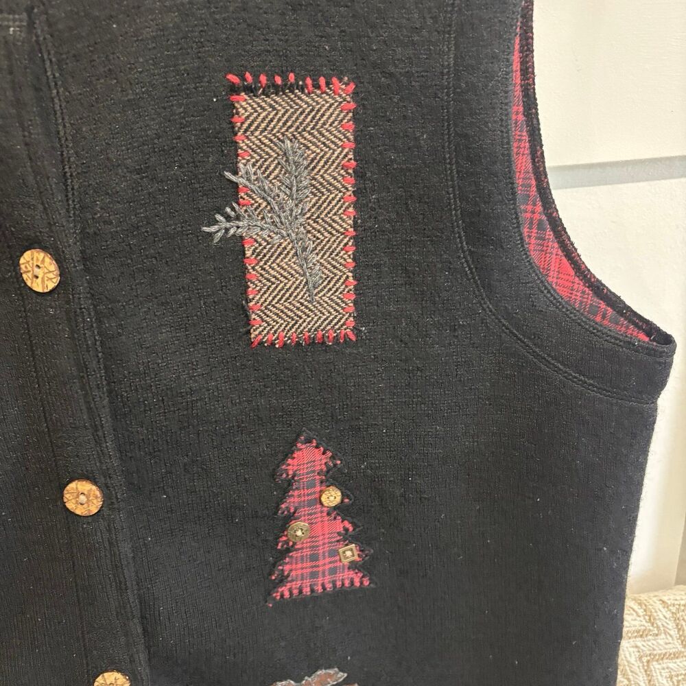 Vintage Woolrich 100% Wool Vest Winter Seasonal Holiday Christmas - Picture 4 of 8